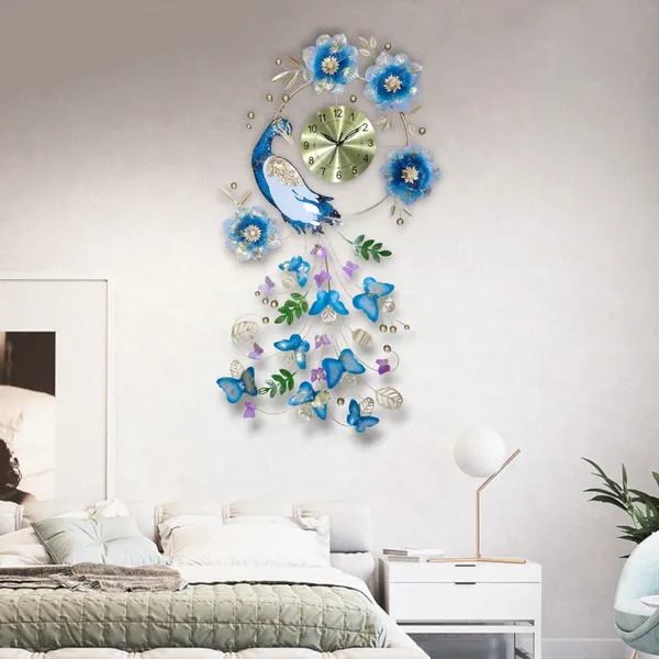 AM_HOME_DECOR_Premium_Wall_Clock_Floral_Decorative_for_Farm_House/Living_Room/Bedroom/Hall/Dining_Hall_Decoration_with_Antique_Design_&_Glossy_Finish_(47_X_2_X_23_Inch)_(Multicolor)