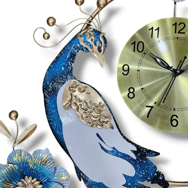 AM_HOME_DECOR_Premium_Wall_Clock_Floral_Decorative_for_Farm_House/Living_Room/Bedroom/Hall/Dining_Hall_Decoration_with_Antique_Design_&_Glossy_Finish_(47_X_2_X_23_Inch)_(Multicolor)