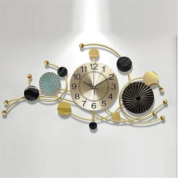 AM_Home_Decor__Premium_Metal_Wall_Clock_Circular_Decorative_Wall_Clocks_for_Hotel_Wall_Decor|Wall_Clock_(37x18_inch)