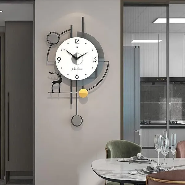 Amhomedecor_Analog_43_cm_X_76_cm_Wall_Clock_(Multicolor,_Gold,_Without_Glass,_DIY_Clocks)