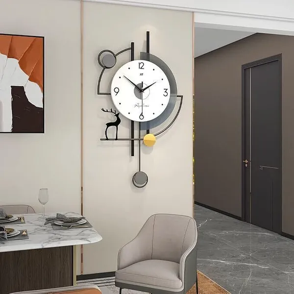 Amhomedecor_Analog_43_cm_X_76_cm_Wall_Clock_(Multicolor,_Gold,_Without_Glass,_DIY_Clocks)