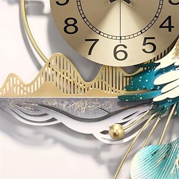 Amhomedecor_Analog_93_cm_X_60_cm_Wall_Clock_(Gold,_Without_Glass,_Standard)