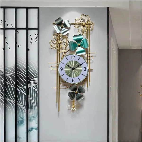 Amhomedecor_Analog_97_cm_X_47_cm_Wall_Clock_(White,_Without_Glass,_Standard)