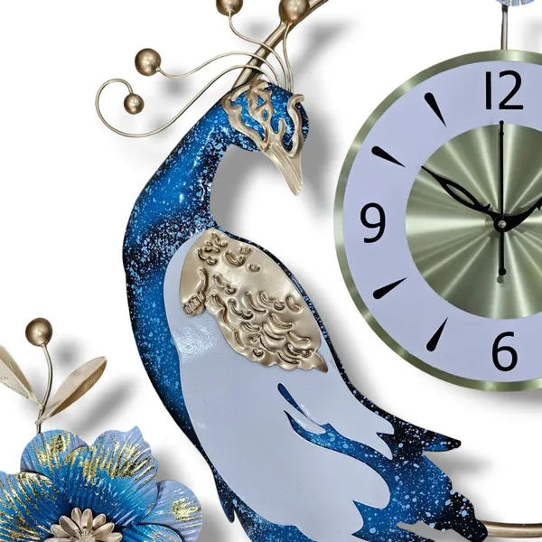 AM_HOME_DECOR_Premium_Wall_Clock_Floral_Decorative_for_Farm_House/Living_Room/Bedroom/Hall/Dining_Hall_Decoration_with_Antique_Design_&_Glossy_Finish_(47_X_2_X_23_Inch)_(Multicolor)