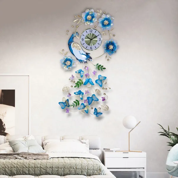 AM_HOME_DECOR_Premium_Wall_Clock_Floral_Decorative_for_Farm_House/Living_Room/Bedroom/Hall/Dining_Hall_Decoration_with_Antique_Design_&_Glossy_Finish_(47_X_2_X_23_Inch)_(Multicolor)