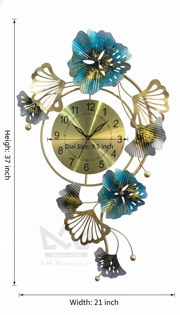AM_Home_Decor_Grey_Vertical_Metal_Wall_Clock_Decorative_Iron_Metal_Hanging_Wall_Clock_for_Farm_House/Living_Room/Bedroom/Hall/Dining_Hall_(36_X_1_X_21_Inch)
