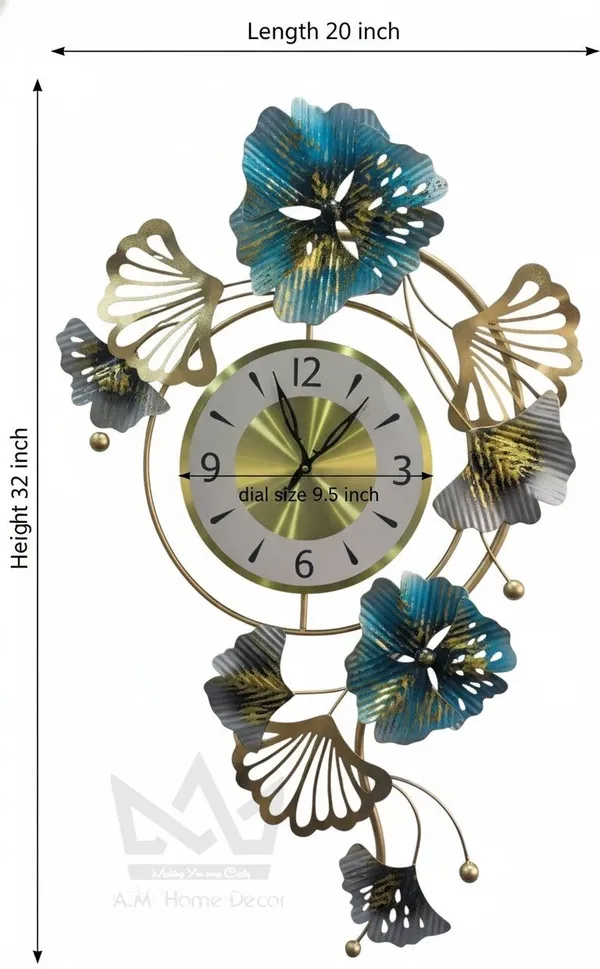 Amhomedecor_Analog_82_cm_X_51_cm_Wall_Clock_(White,_Grey,_Without_Glass,_Standard)