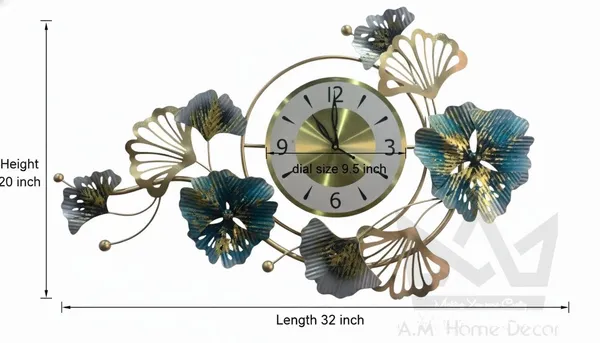 AM_Home_Decor_Grey_Metal_Wall_Clock_White_Dial_Decorative_Iron_Metal_Hanging_Wall_Clock_for_Farm_House/Living_Room/Bedroom/Hall/Dining_Hall_(36_X_1_X_21_Inch)