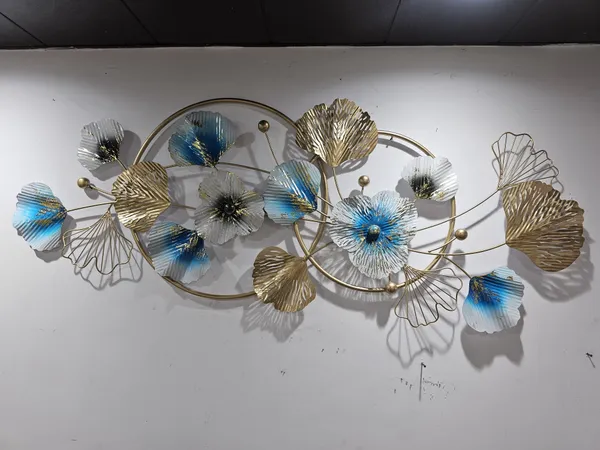 AM_Home_DECORᵀᴹ_Modern_Meta_Floral_Wall_Art_for_Farm_House/Living_Room/Bedroom/Hall/Dining_Hall_Decoration_with_Antique_Design_&_Glossy_Finish_(24"_INCH)_(Multicolor)