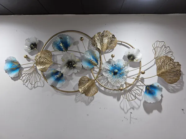 AM_Home_DECORᵀᴹ_Modern_Meta_Floral_Wall_Art_for_Farm_House/Living_Room/Bedroom/Hall/Dining_Hall_Decoration_with_Antique_Design_&_Glossy_Finish_(24"_INCH)_(Multicolor)