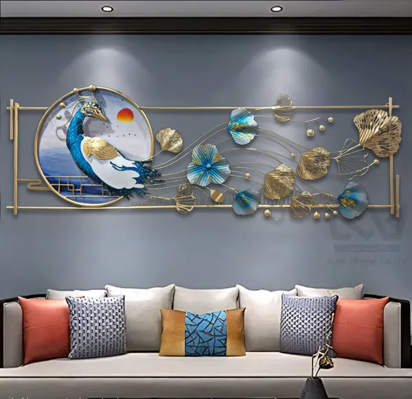 Amhomedecor_Luxury_Big_Metal_Wall_Scilpture,_Premium_Finish_(48_inch_X_19_inch,_)_(_For_Home_Decoration,_Living_Room,_Bedroom,EntryHall)