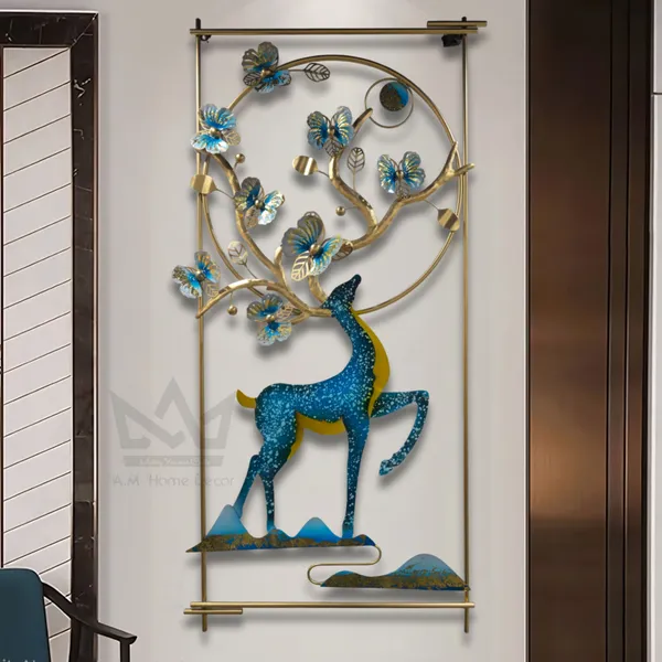 AM_HOME_Decor_Frame_Dear_Metal_Wall_Art_Wall_Sculpture_Unique_Metal_Nature_Landscape_Wall_Decor_Art_For_Living_Room_Bedroom