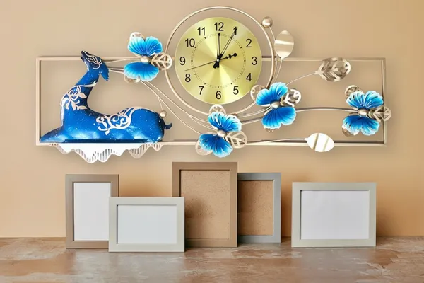 Amhomedecor_Analog_60_cm_X_100_cm_Wall_Clock_(Multicolor,_Without_Glass,_Standard)