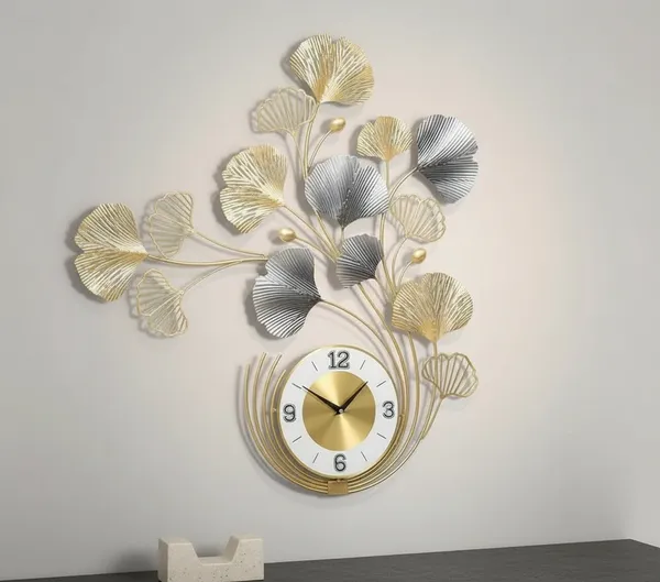 AM_HOME_Decor_Metal_Wall_Clock_Decorative_Metal_Silent_Non_Ticking_Wall_Clocks_Modern_Clock_For_Living_Room,Bedroom,Study/Hall/Dining_Hall_Decoration&Antique_Metal_Finish(34_Inch),Analog,_Multicolour