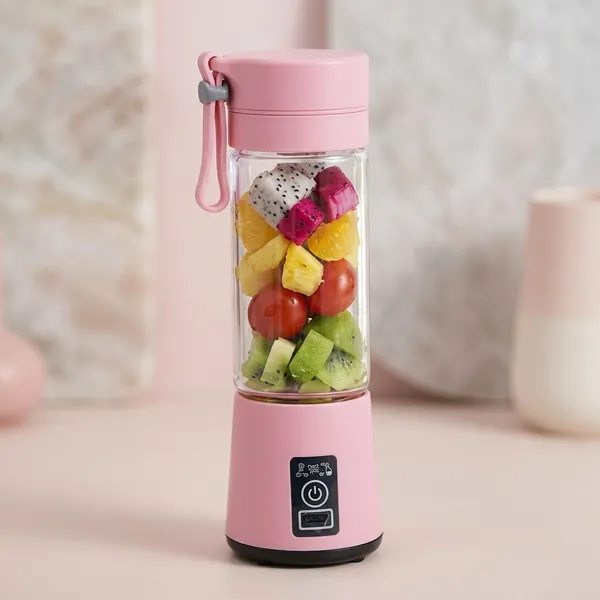 Pink_Plastic_Portable_Usb_Rechargeable_Personal_Blender_Bottle
