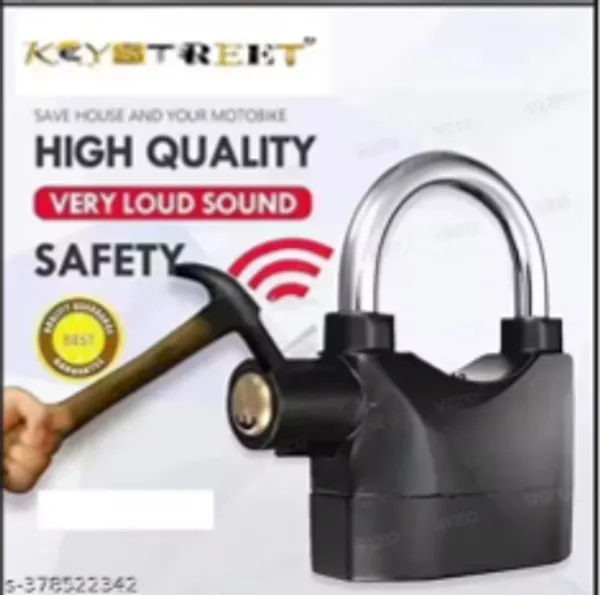 Zinc_Alloy_Black_Alarm_Padlock_With_Hardened_Steel_Shackle