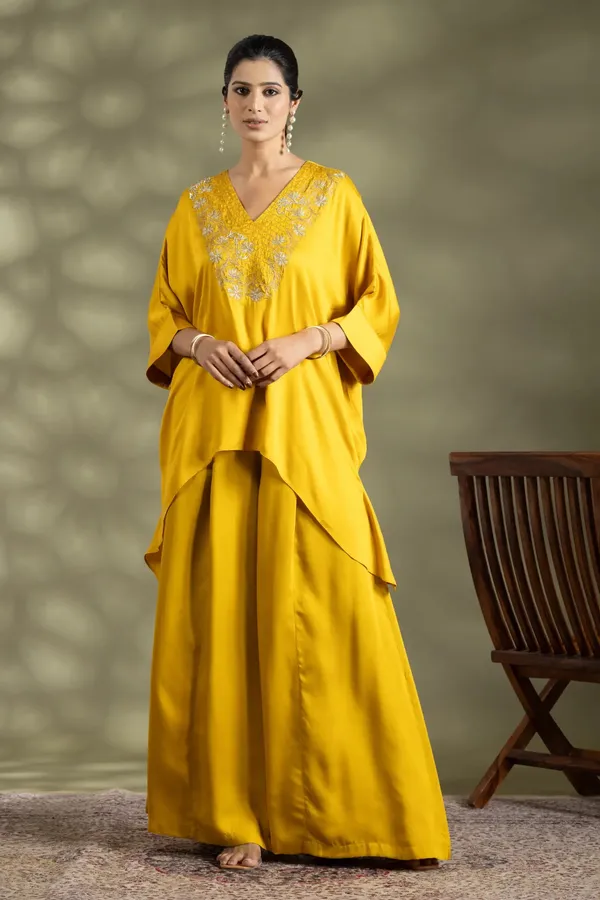 Yellow_Bamberg_Satin_Embroidered_Top_For_Women