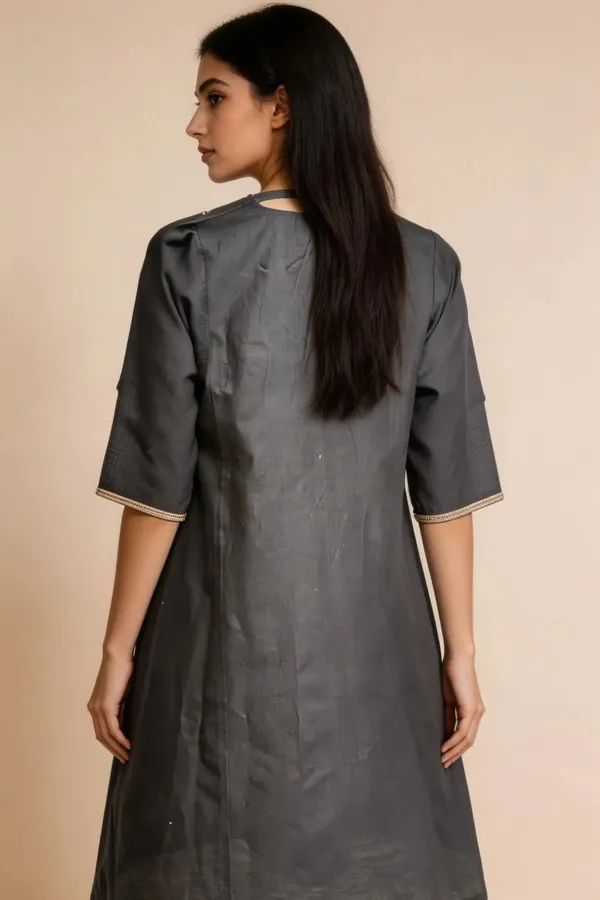 Black_Cotton_Zari_Embroidered_Kurta_For_Women