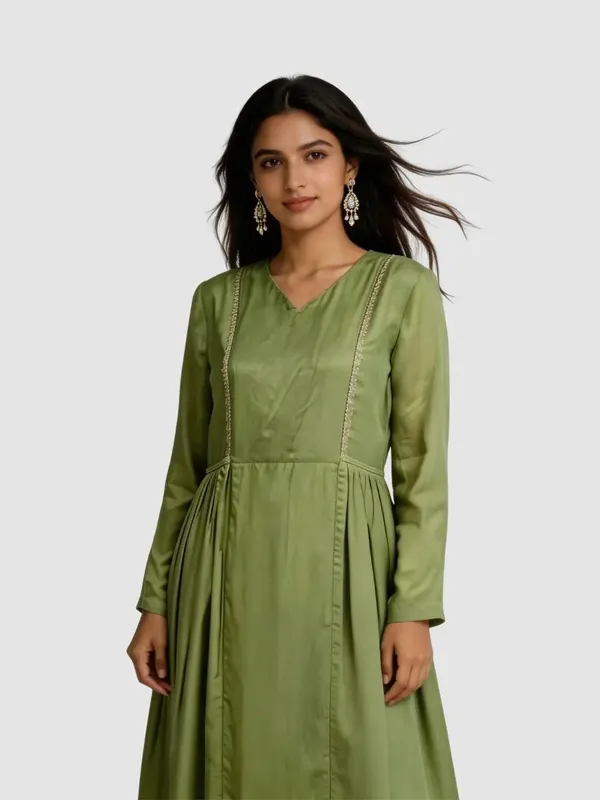 Green_Bamberg_Silk_Dress_For_Women