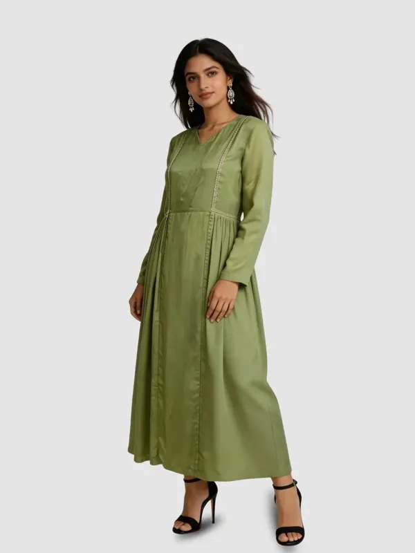 Green_Bamberg_Silk_Dress_For_Women