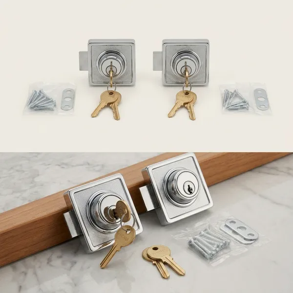 Brass_Steel_Zinc_Chrome_Finish_Square_Drawer_Lock_-_Pack_of_2