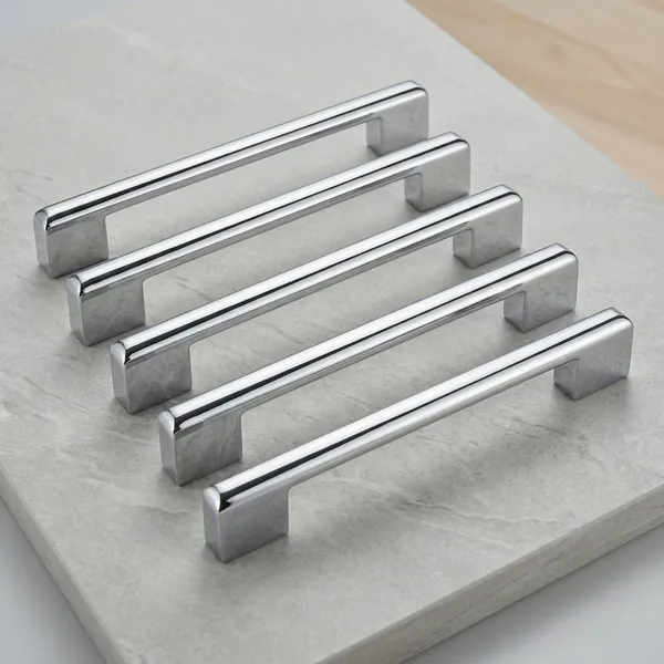 Zinc_Modern_Chrome_Finish_Bar_Door_Handle_-_Pack_of_5