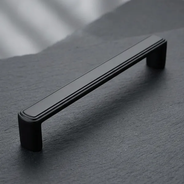 Zinc_Modern_Grooved_Bar_Matte_Black_Cabinet_Handle_-_Pack_of_3