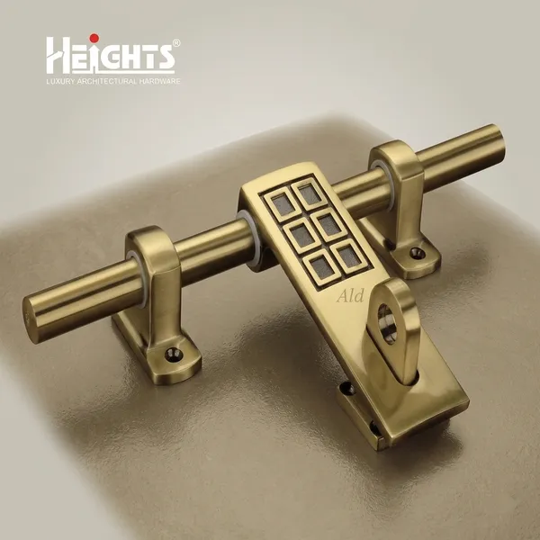 Zinc_Steel_Gold_Geometric_Pattern_Door_Handle_Set