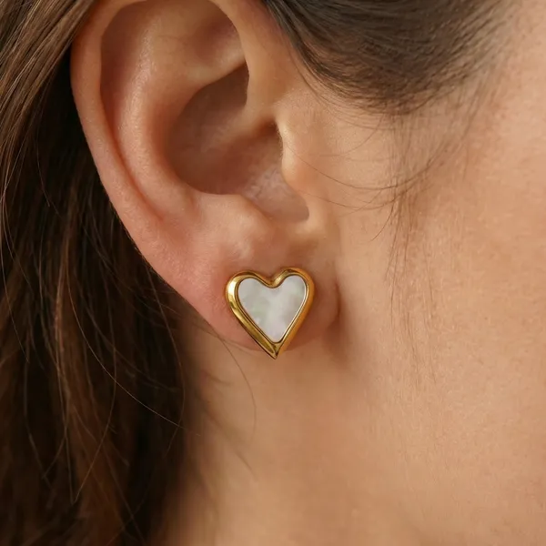 Gold_Steel_Heart_Shell_Inlay_Stud_Earrings_For_Women