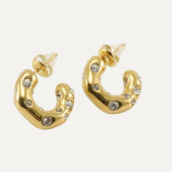 Gold_Steel_Zircon_Hoop_Earrings_For_Women