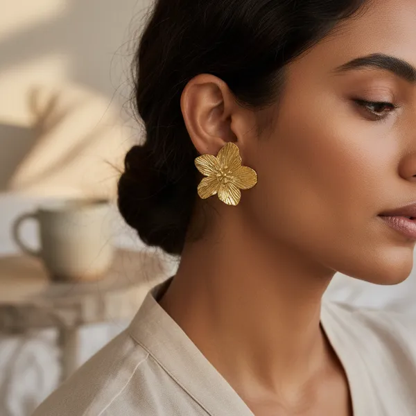 Gold_Steel_Oversized_Butterfly_Stud_Earrings_For_Women