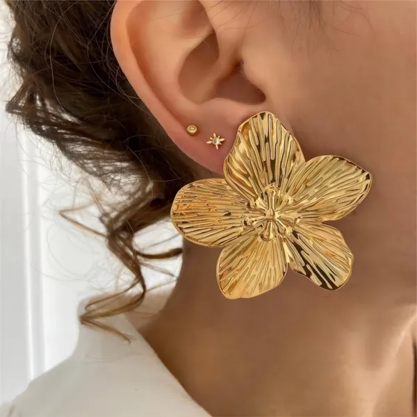 Gold_Steel_Oversized_Butterfly_Stud_Earrings_For_Women