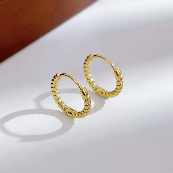 Gold_Steel_Twisted_Huggie_Hoop_Earrings_For_Women