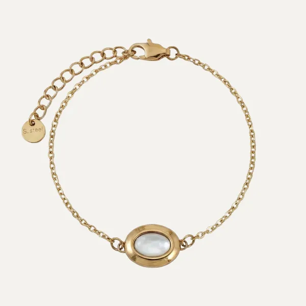 Gold_Steel_Mother_Of_Pearl_Oval_Bracelet_For_Women