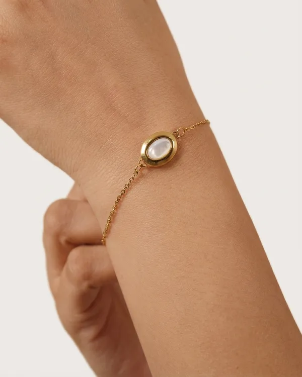 Gold_Steel_Mother_Of_Pearl_Oval_Bracelet_For_Women