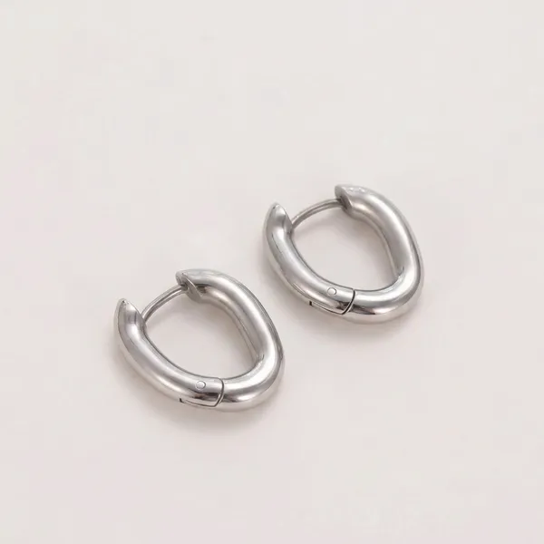 Silver_Steel_Asymmetrical_Hoop_Earrings_For_Women