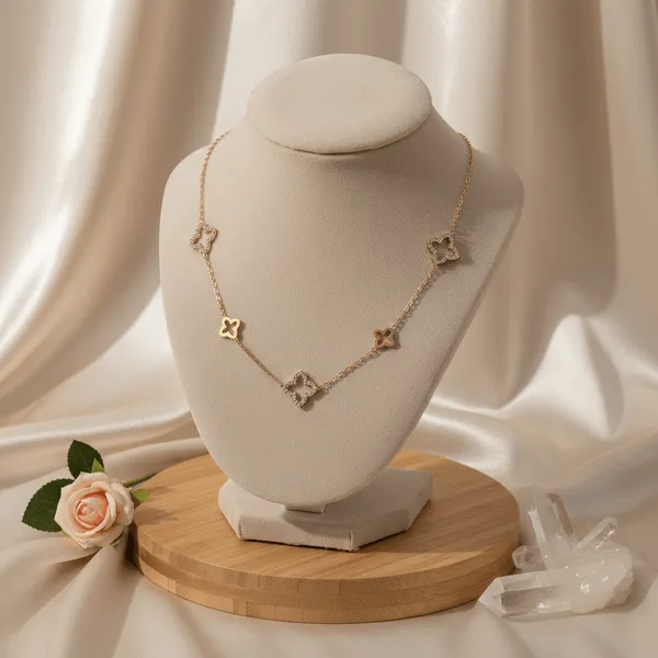 Gold_Steel_Floral_Crystal_Motif_Necklace_For_Women