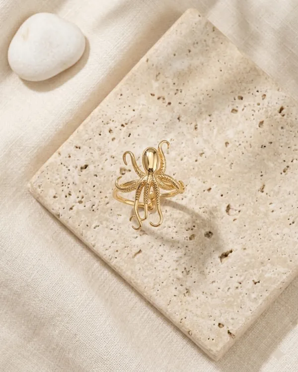 Gold_Steel_Intricate_Octopus_Wrap_Ring_For_Women