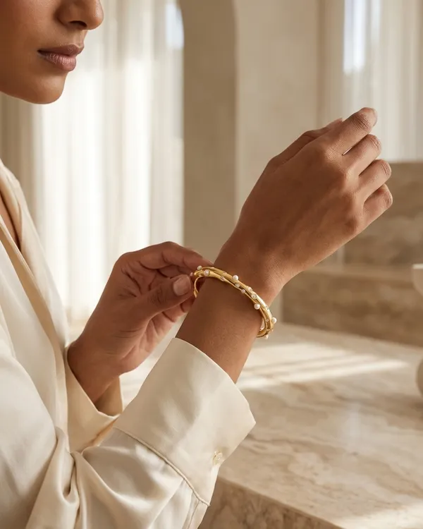 Gold_Steel_Pearl_Crystal_Glow_Cuff_Bracelet_For_Women