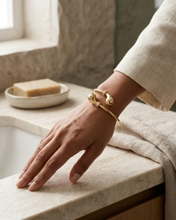 Gold_Steel_Dual_Curve_Crystal_Cuff_Bracelet_For_Women
