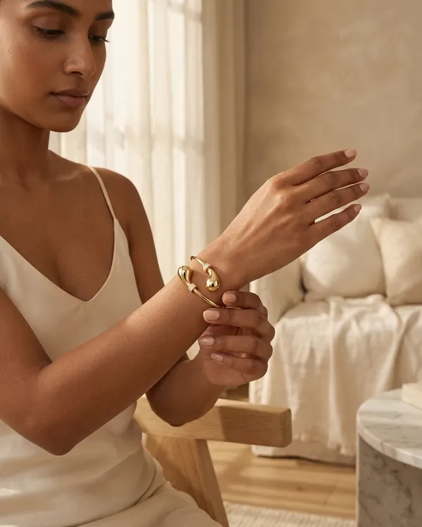 Gold_Steel_Dual_Curve_Crystal_Cuff_Bracelet_For_Women