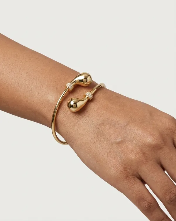 Gold_Steel_Dual_Curve_Crystal_Cuff_Bracelet_For_Women