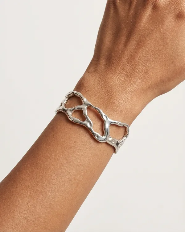 Gold_Steel_Sculptural_Open_Cuff_Bracelet_For_Women