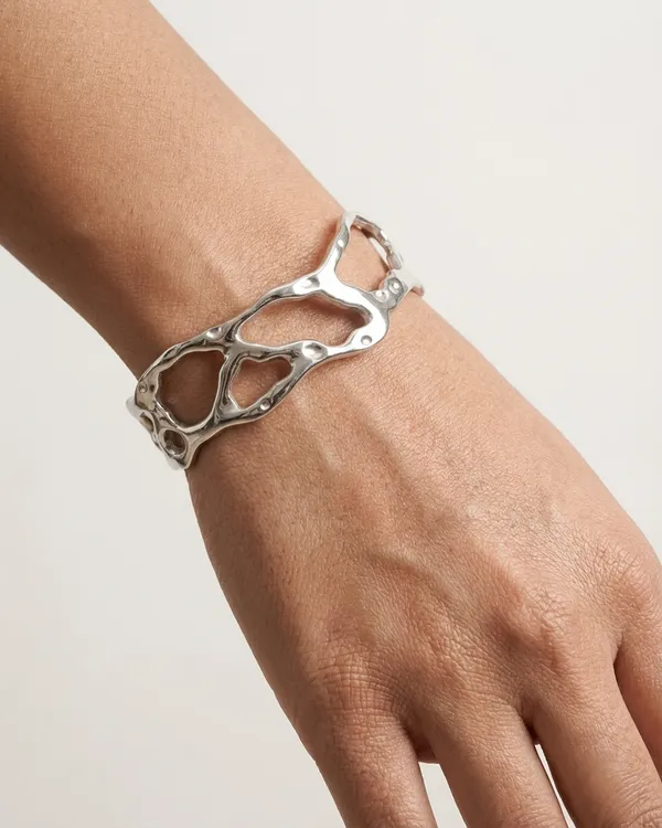 Gold_Steel_Sculptural_Open_Cuff_Bracelet_For_Women