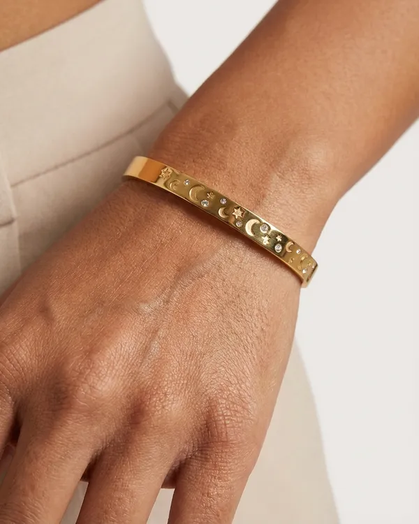 Gold_Steel_Celestial_Moon_Star_Engraved_Charm_Bracelet_For_Women