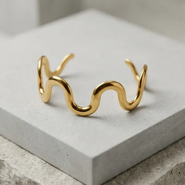 Gold_Steel_Wave_Jewellery_Set_For_Women
