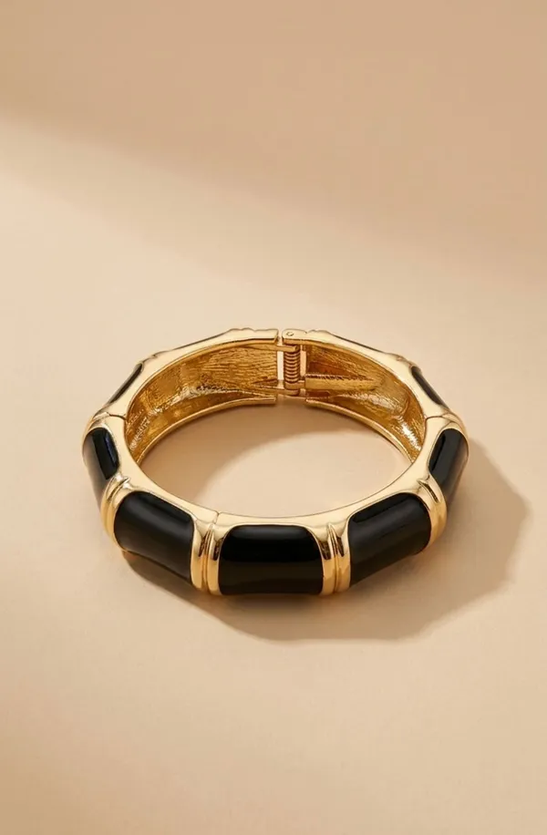 Selene_Black_&_Gold_Segment_Hinge_Bangle