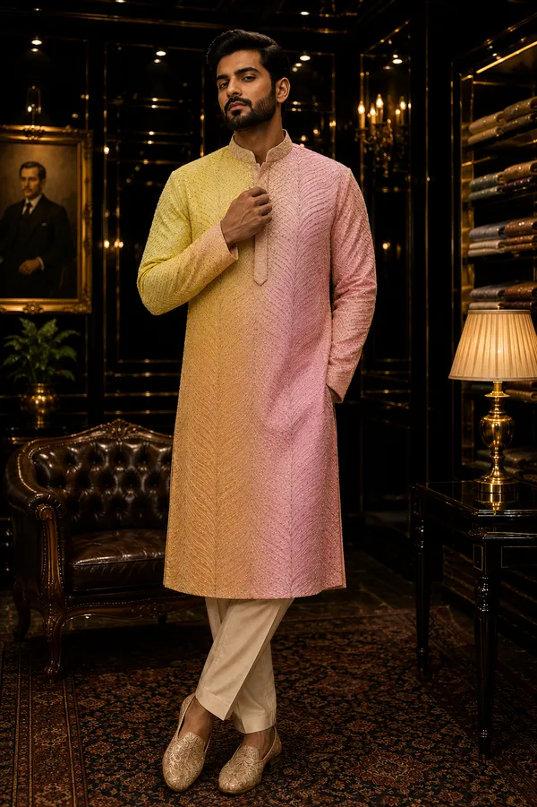 multicolor_haldi_mehndi_ombre_kurta_for_men
