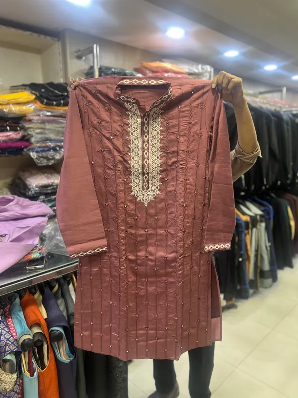 Onion_Real_Threadwork_Mirror_Kurta_For_Men