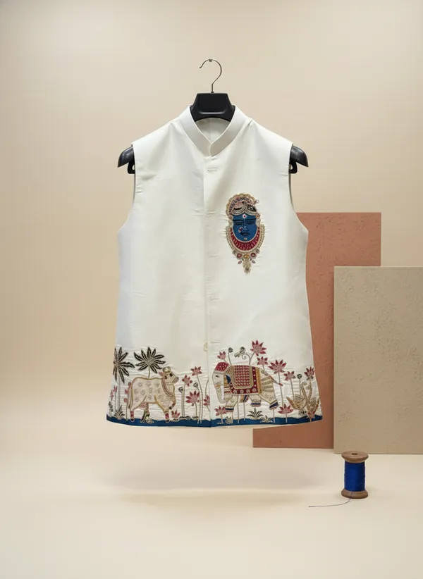 Hand_Embroidered_Krishna_Vishnu_Jacket_For_Men